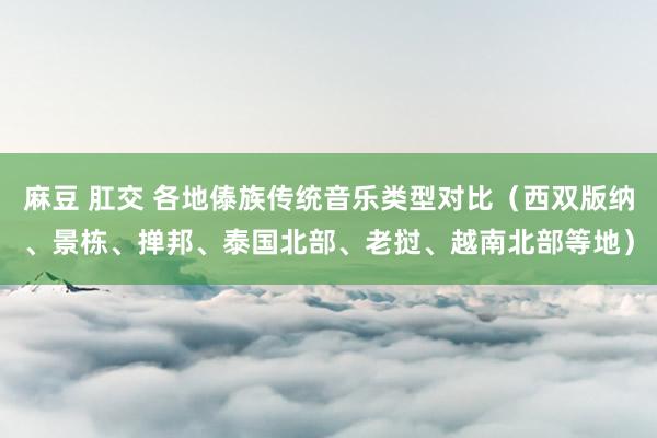 麻豆 肛交 各地傣族传统音乐类型对比（西双版纳、景栋、掸邦、泰国北部、老挝、越南北部等地）